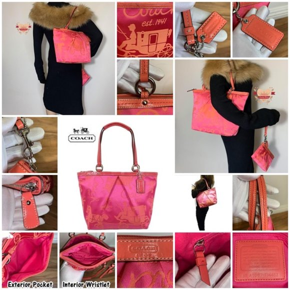 🧡Coach Fabric Tote & Matching Wristlet🧡 - Picture 7 of 8